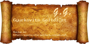 Gyurkovits Gellért névjegykártya